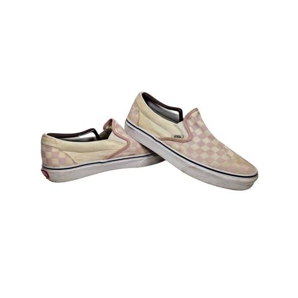 Vans Classic Slip-On Pink‎ Checkerboard US Women's Size 10 / Men's Size 8.5 - Picture 1 of 12